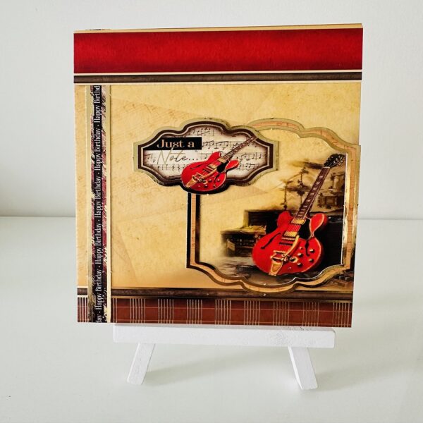 Handmade “Just a note” Guitar Themed Greeting Card | Birthday - main product image