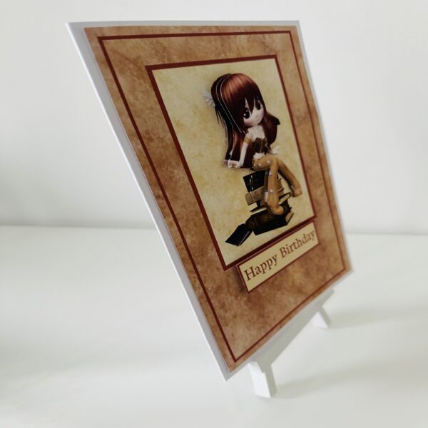 Handcrafted 3D Decoupage Reading Lover Birthday Greeting Card - product image 2