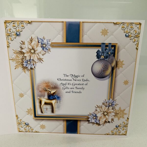 Handmade Luxury 3D decoupage Reindeer Christmas card - product image 3