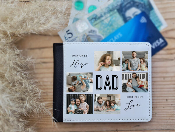 Personalised Photo Wallet for Dad – Custom Picture Collage Wallet - main product image