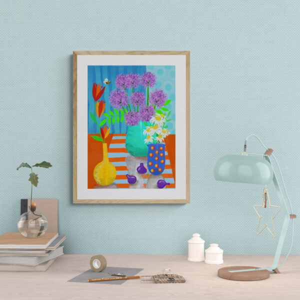 Still Life Art Print – Flowers in vase - product image 3