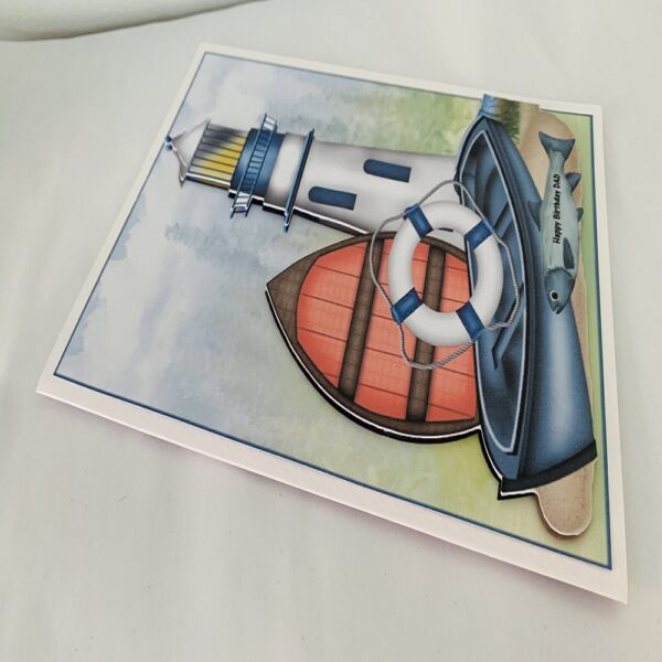 Handcrafted Happy Birthday Dad 3d Decoupage Greeting Card 6 x 8 - product image 2