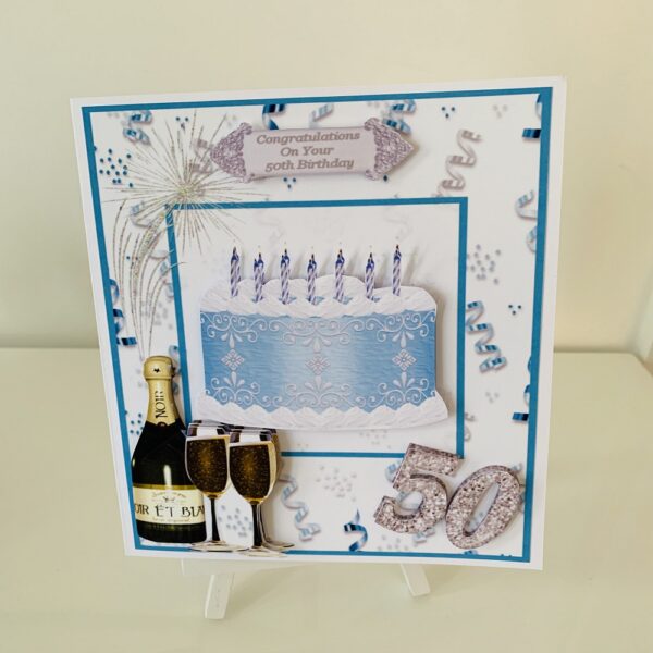 Happy 50th Birthday Greeting Card – Handmade - main product image
