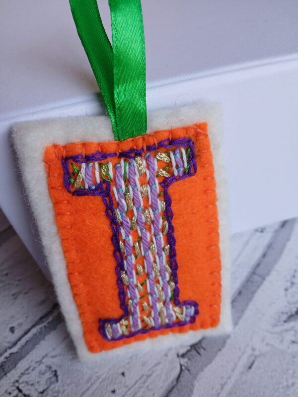 Hand embroidered letter ‘I’ - main product image