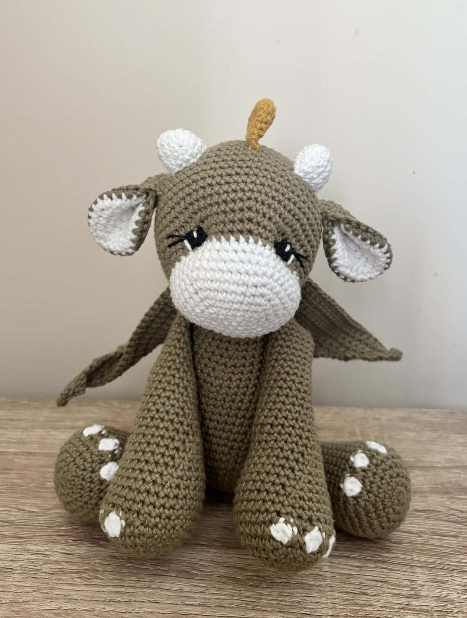 Handmade Crochet Dragon - main product image