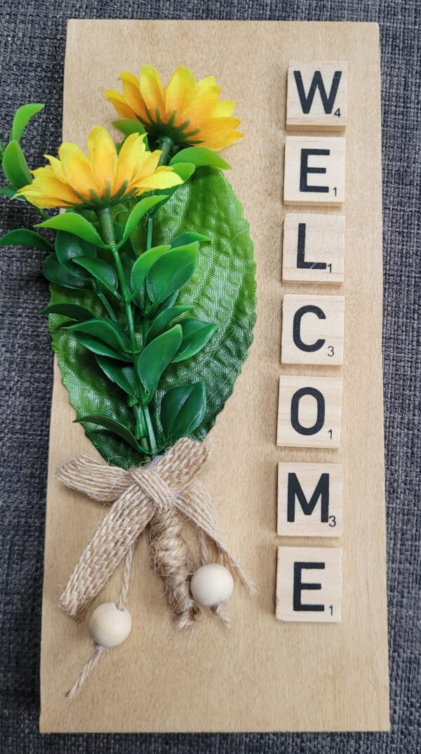 One of a kind Welcome Scrabble sign – Housewarming Gift - main product image