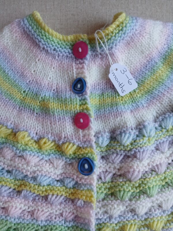 Hand- knitted baby cardigan. Approx 3 to 6 months - product image 2
