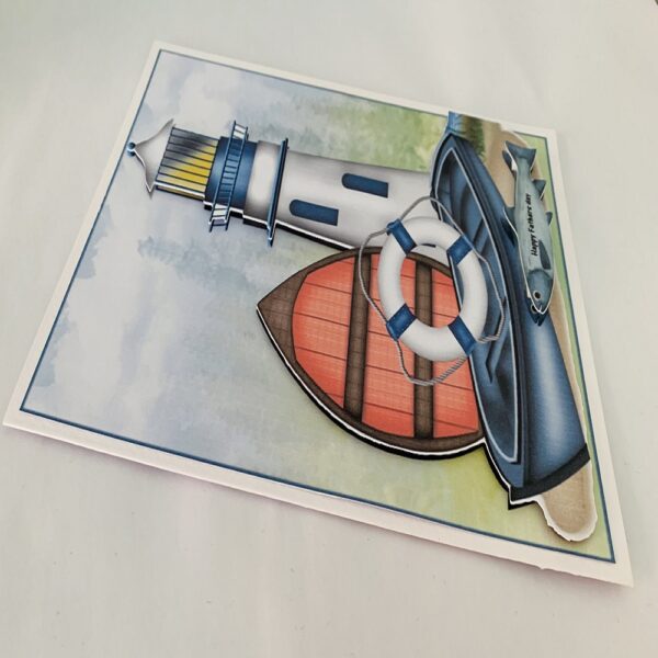 Handcrafted Happy Birthday Dad 3d Decoupage Greeting Card 6 x 8 - product image 4
