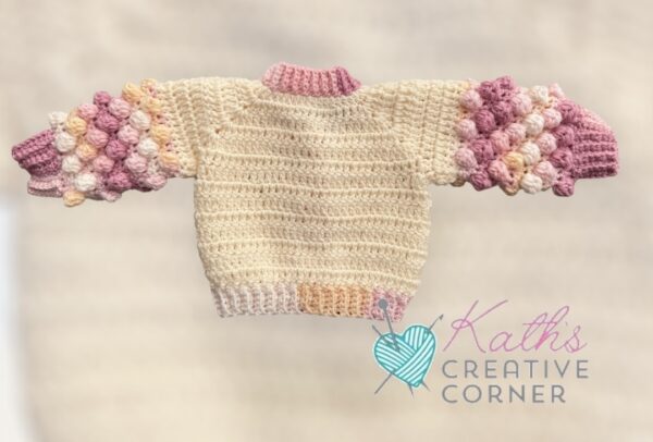 Hand made crochet baby Bobble sleeved cardigan - product image 2