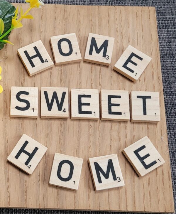Small Home Sweet Home Scrabble Sign – Housewarming, Kitchen, Home Gift - product image 3