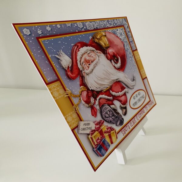 Handmade 3D Decoupage Santa Christmas Card - product image 2