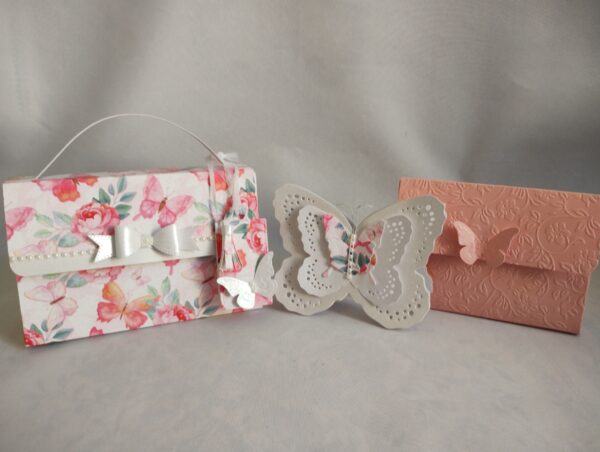 Beautiful Butterflies and Florals Handbag Style Gift Box, Butterfly Card and Boxelope - product image 2