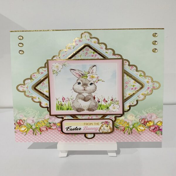 Handmade Easter Bunny 7×7 Greeting Card - main product image