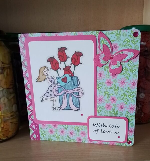 With Lots of Love, Roses Card, Blank Card, Female Card, All Occasions Card - product image 5