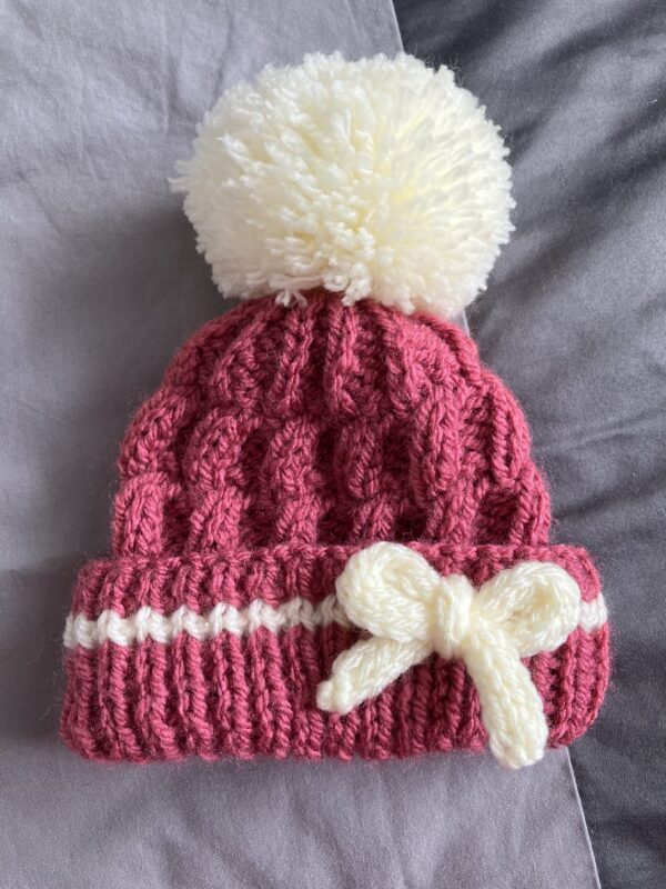Baby girl Aran set in raspberry - product image 2