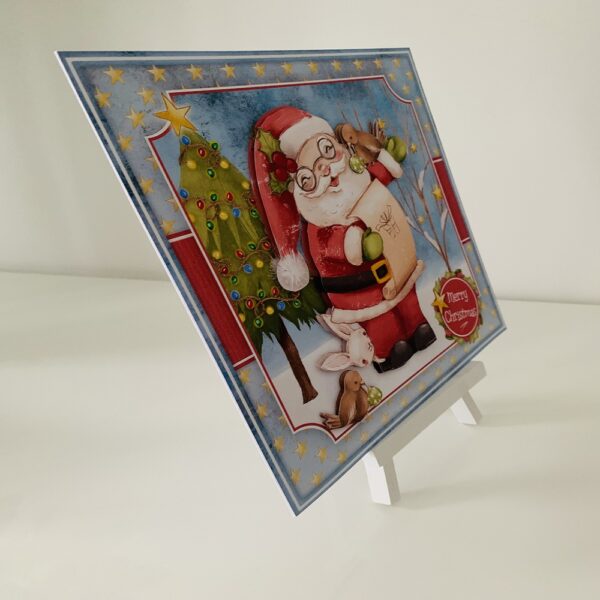 Handmade 3D Decoupage Santa Christmas Card - product image 2