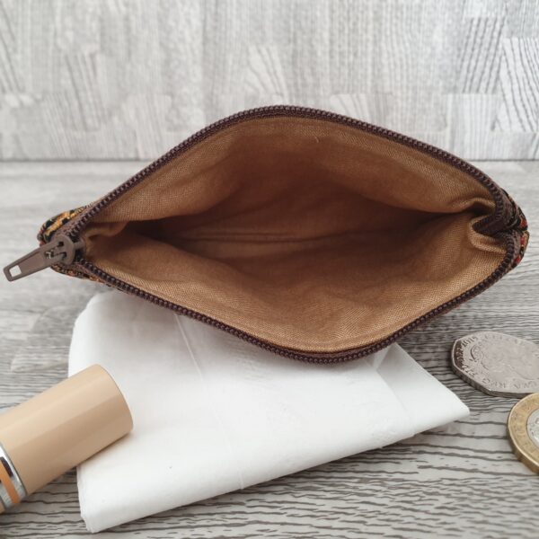 Red & Gold Coin Purse | 100% Cotton | Makeup Pouch. 010 - product image 2