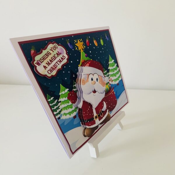 Handmade 3D decoupage Cute Santa Christmas card | Cute Santa Christmas Card - product image 2