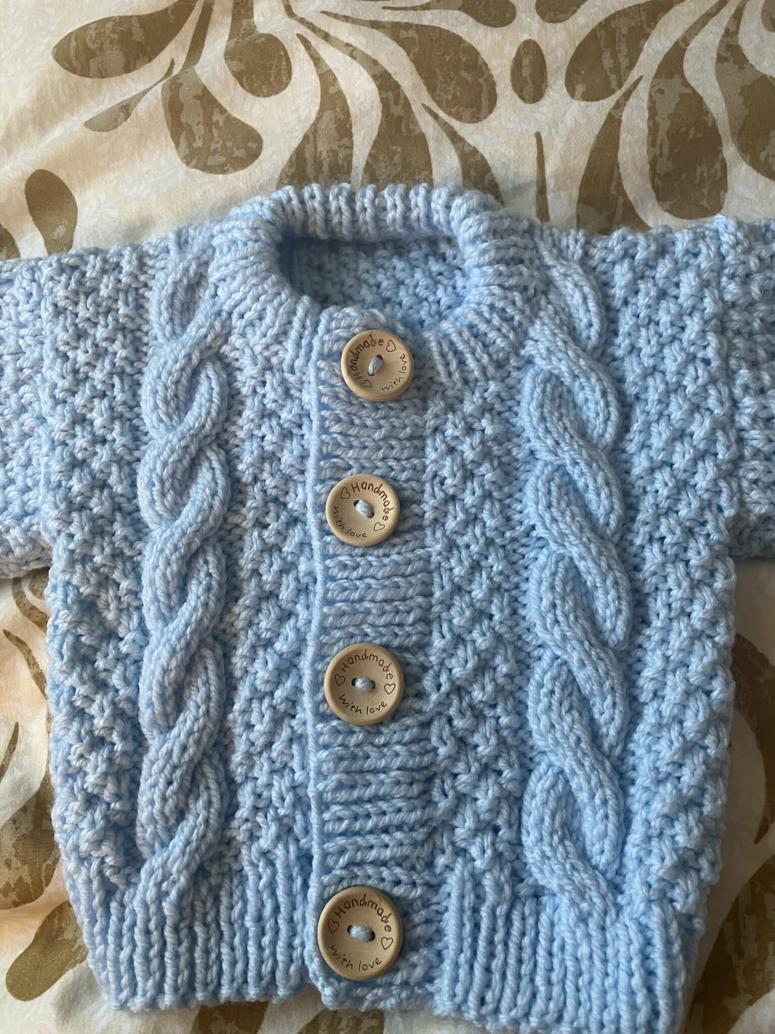 Hand knitted Aran cardigan - main product image