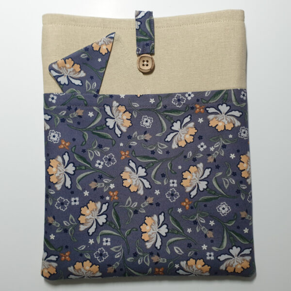 Kindle or Book Sleeve, Medium, Lined and Padded with Front Pocket with Button - product image 3
