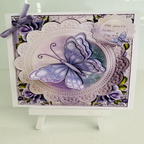 Handmade Mothers Day or Birthday Butterfly 6×6 Greeting Card - main product image