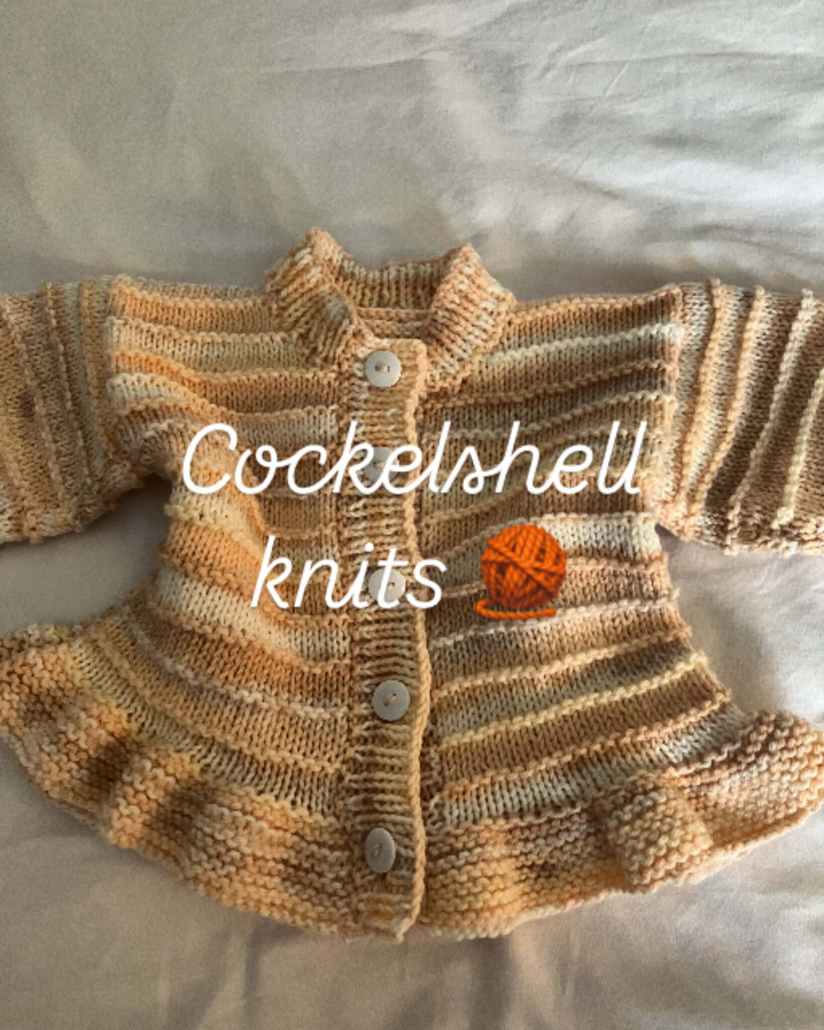 Peach marl child cardigan - main product image