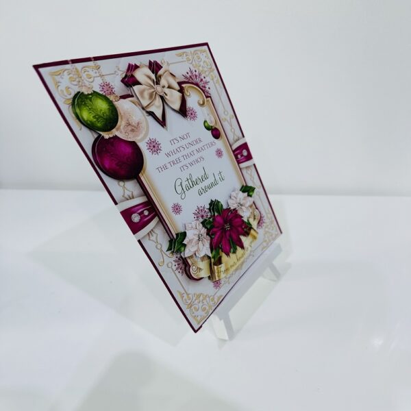 Handmade 3D decoupage Christmas Bauble Christmas Card - product image 2