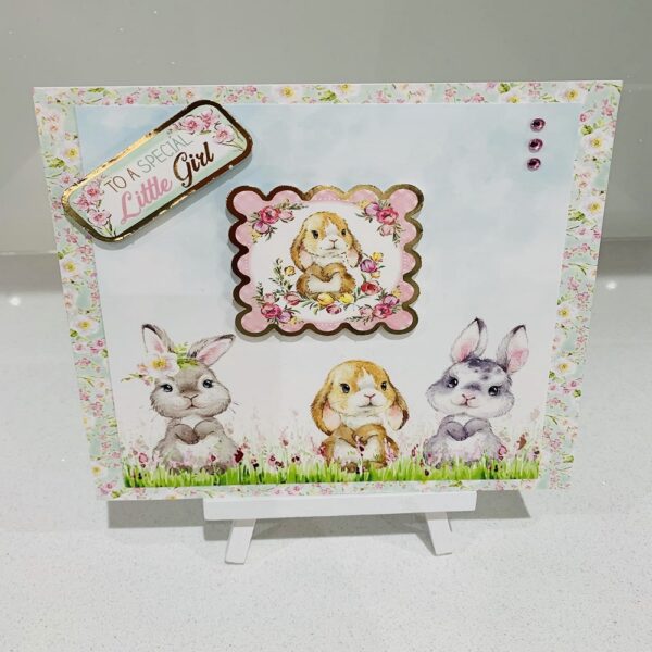 To a Special Little Girl 7×7 Handmade Easter Card - main product image