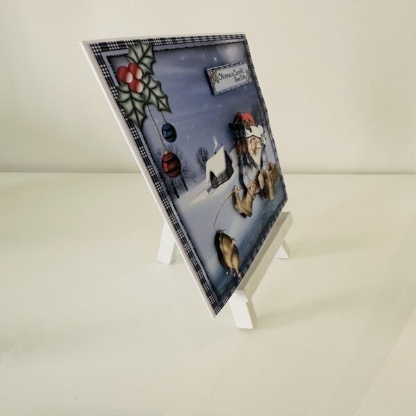 Handmade 3D decoupage Christmas Card for Fisherman - product image 2