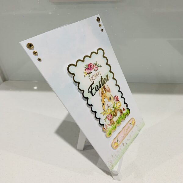 Handmade “Hoppy Easter” DL Easter Greeting Card - product image 2