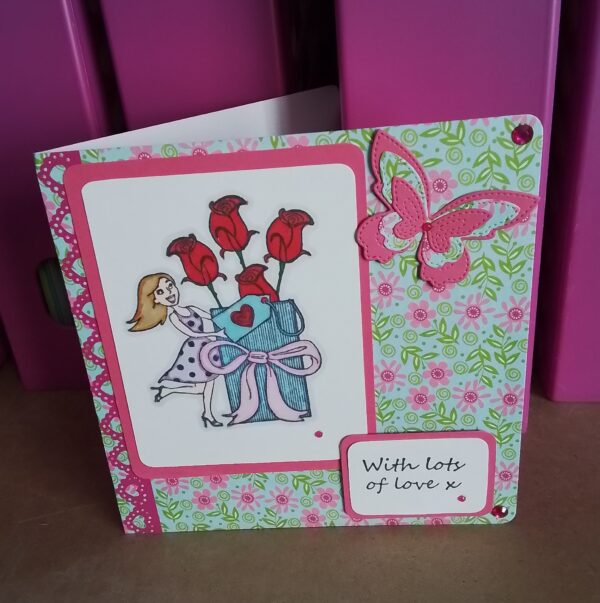 With Lots of Love, Roses Card, Blank Card, Female Card, All Occasions Card - product image 2