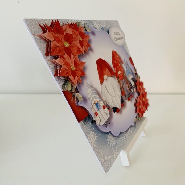 Handmade 3D decoupage Gnome Christmas card - product image 2