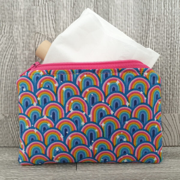 Rainbow Fabric Coin Purse – Perfect for Makeup or Coins. 009 - product image 3