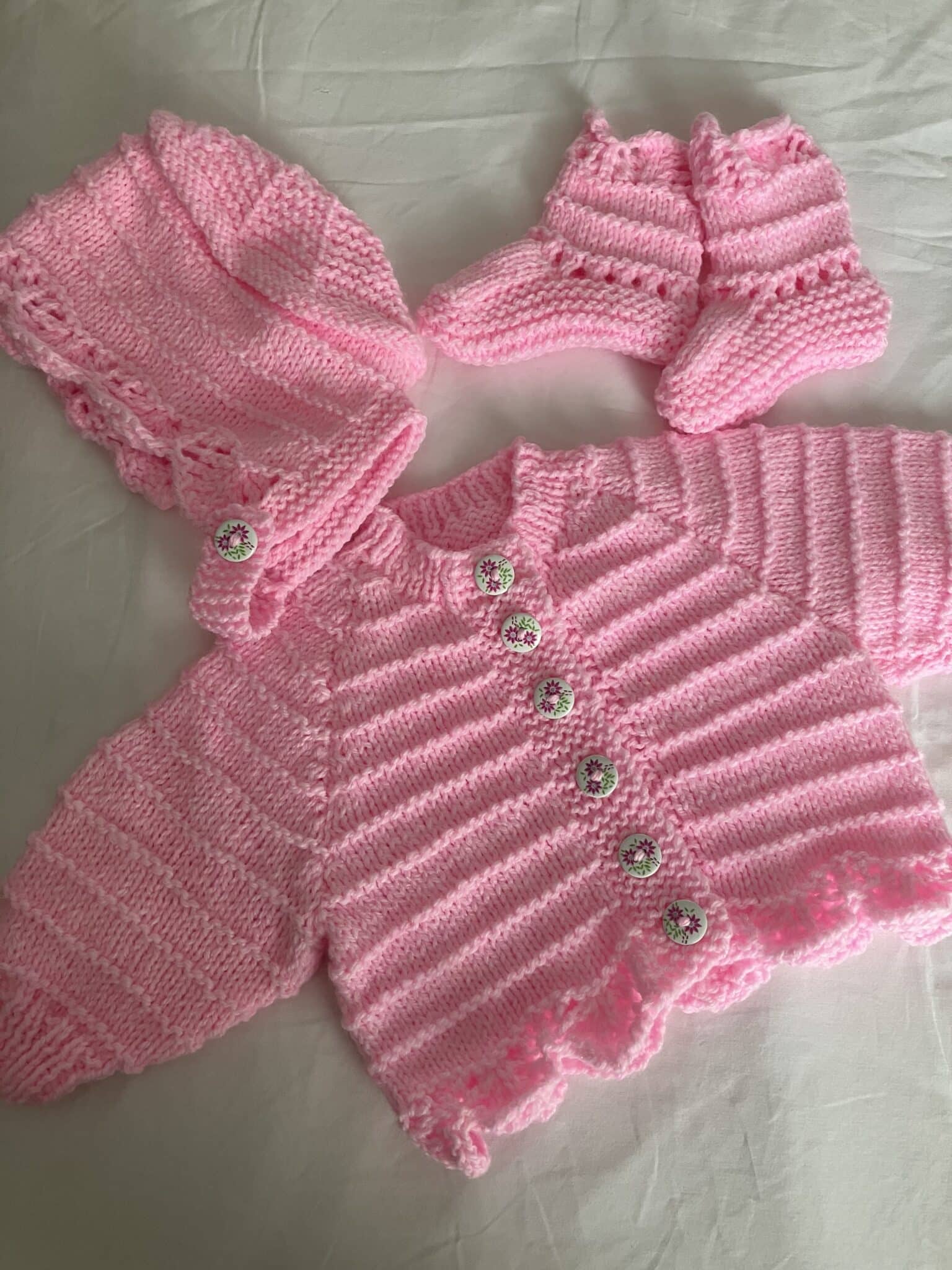 Matinee Set in pretty pink - main product image