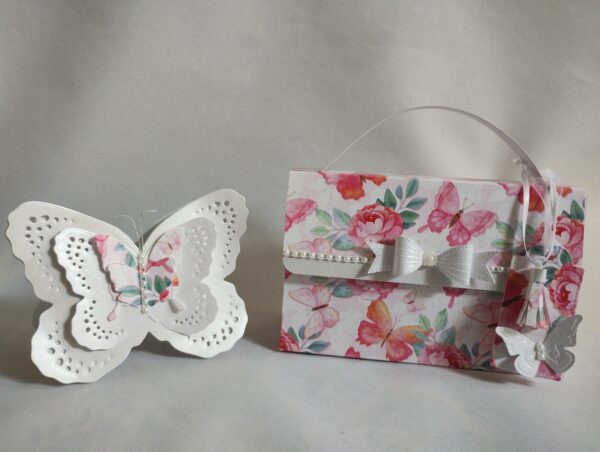 Beautiful Butterflies and Florals Handbag Style Gift Box, Butterfly Card and Boxelope - main product image