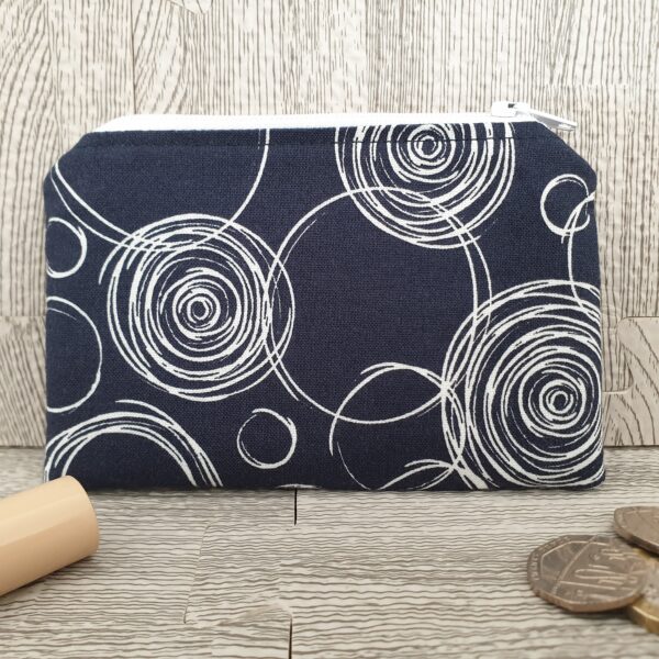 Blue Fabric Coin Purse – Perfect for Makeup or Coins. 012 - main product image