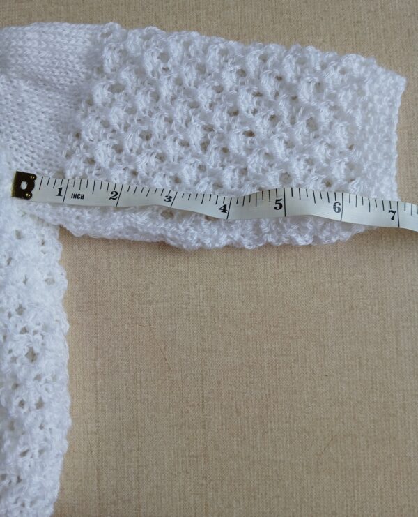 Hand- knitted baby Matinee cardigan/ coat. Approx 0 to 3 months. All proceeds to charity. - product image 4