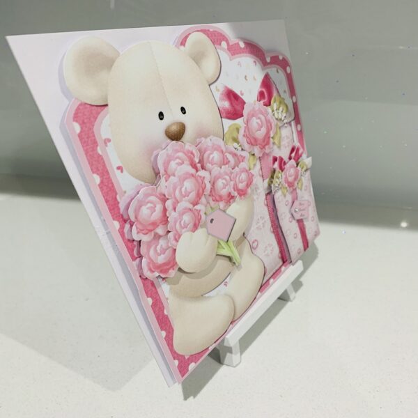 Handmade Mothers Day or Happy Birthday 3D Decoupage 8×8 Greeting Card - product image 2