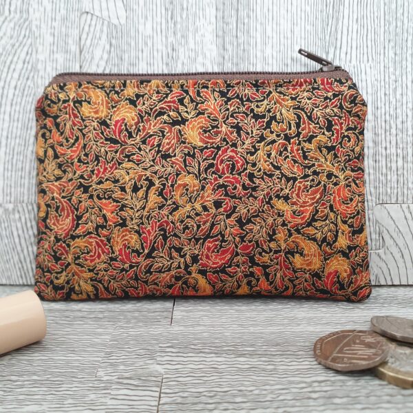 Red & Gold Coin Purse | 100% Cotton | Makeup Pouch. 010 - main product image