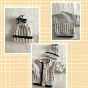 Aran baby boy set 0-3 months
