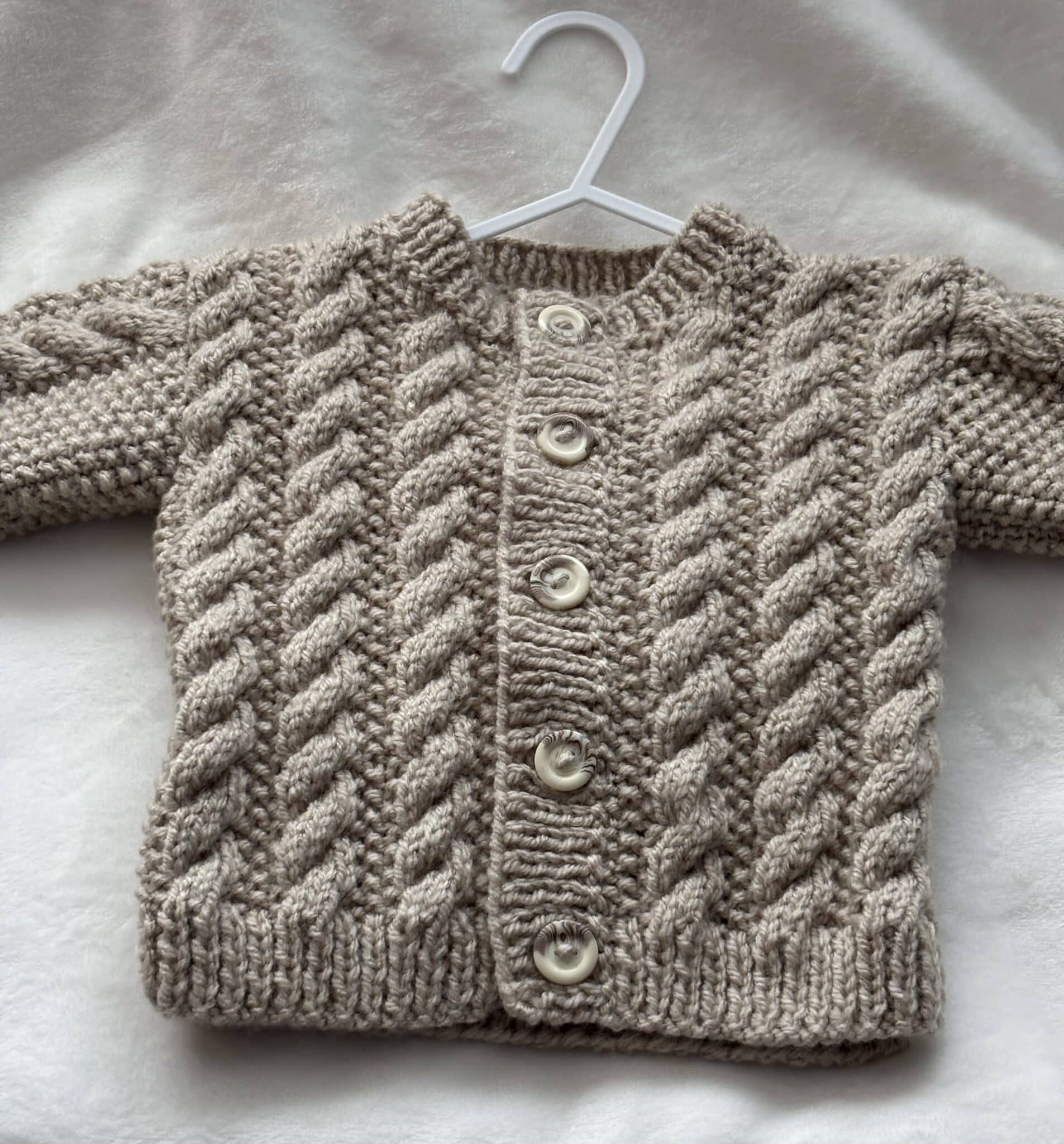Hand knitted Aran Cardigan - main product image