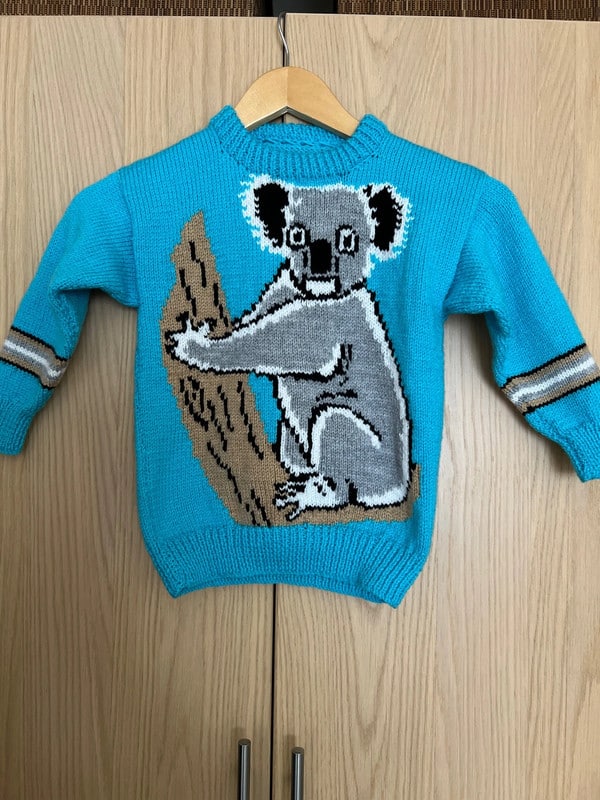 Hand knitted Koala Jumper Chest 26” new - product image 2