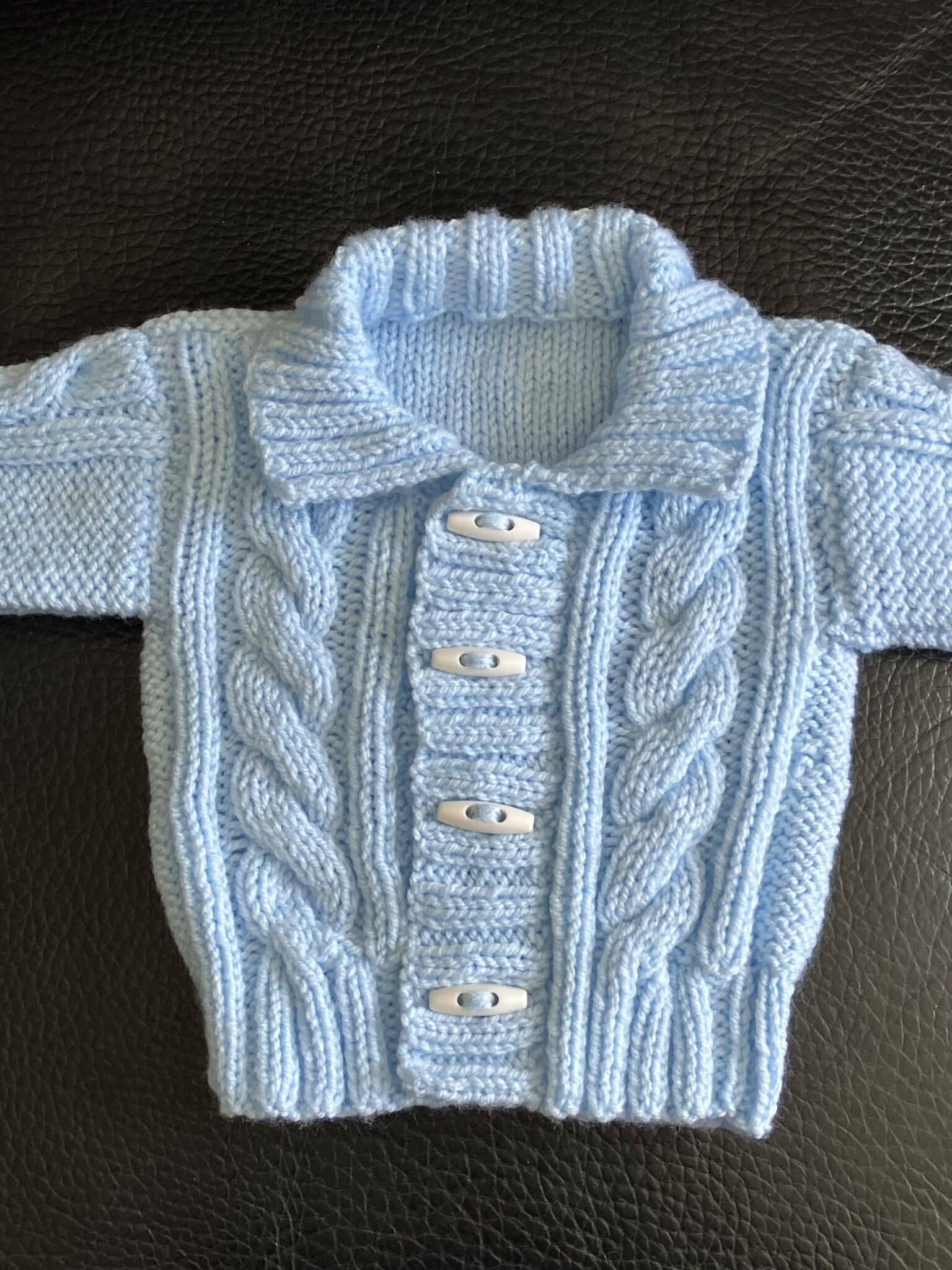 Baby blue cardigan 0-3 months - main product image