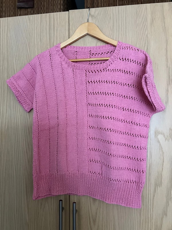 Ladies hand knitted cotton top chest 38” new - main product image