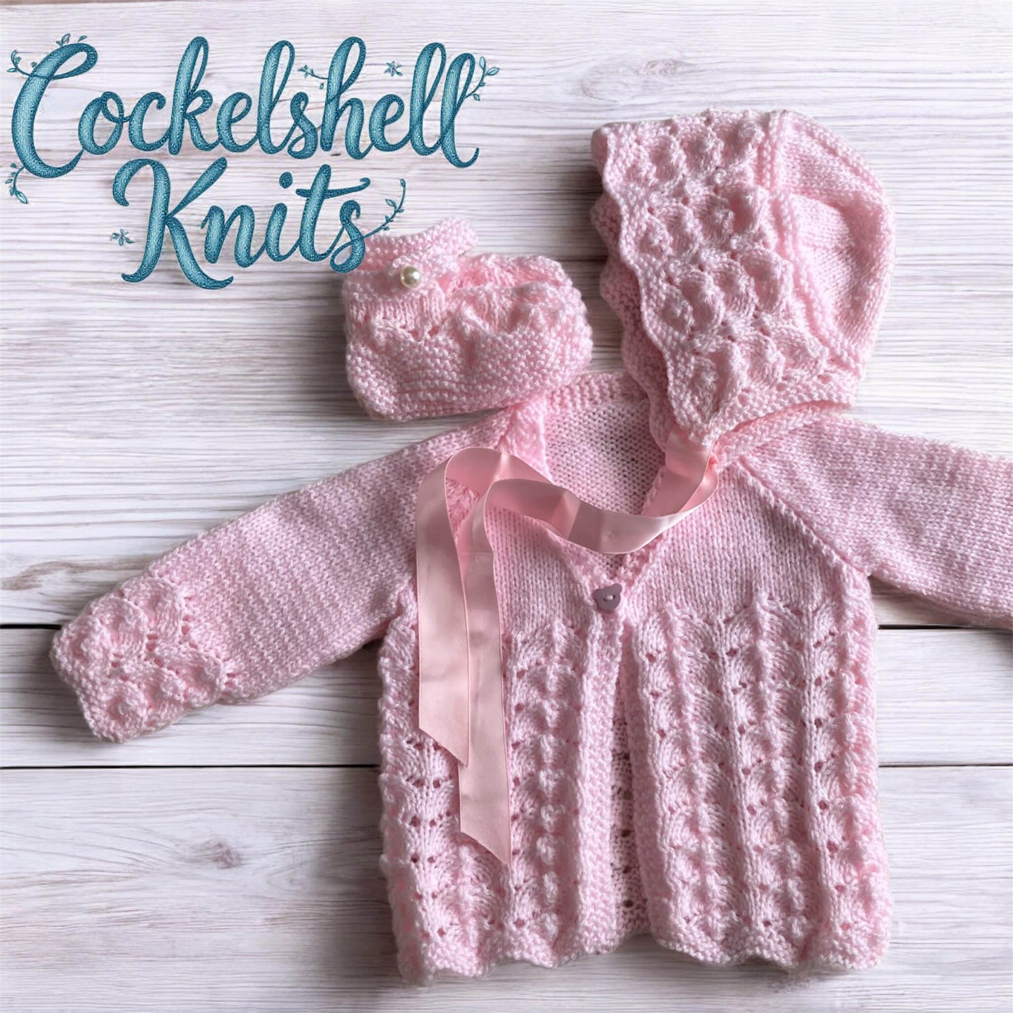 Lacy Pink matinee set - main product image