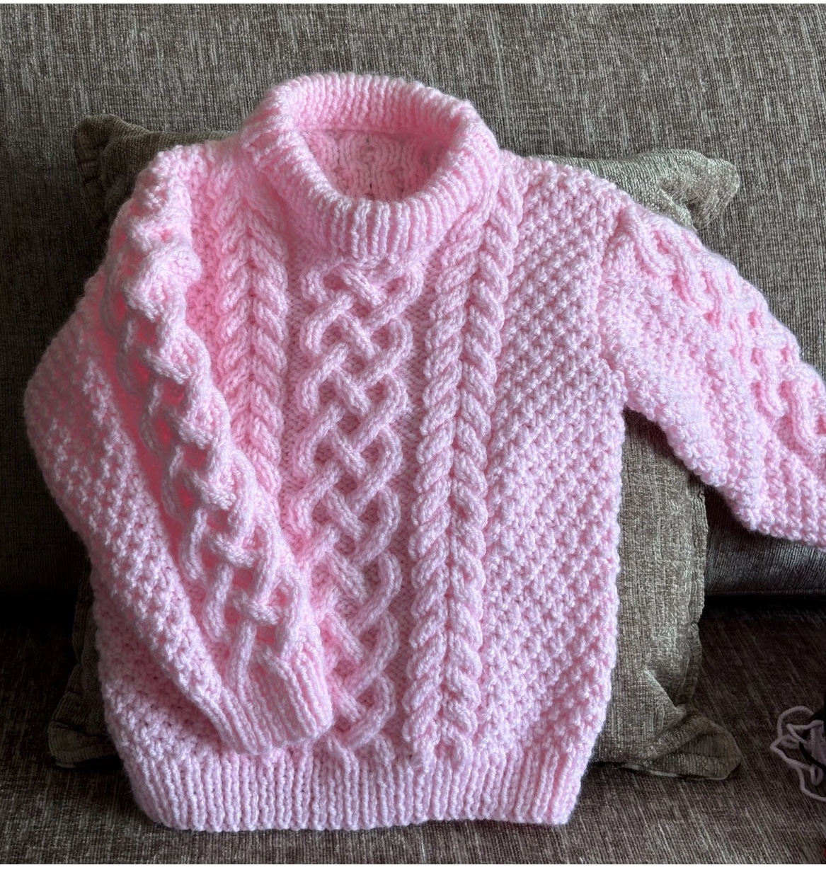 Hand Knitted Aran Jumper 1-2 years - main product image