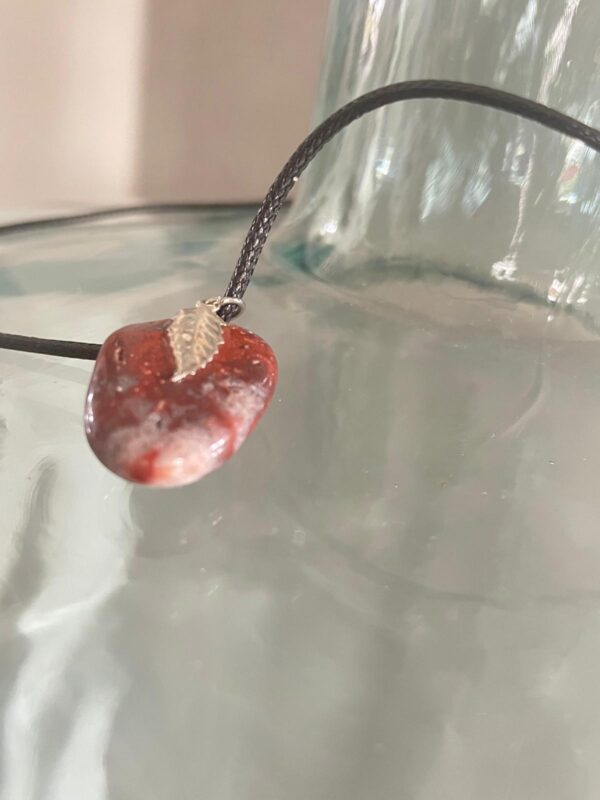 White topped deep Red Crystal Granite Stone Jewellery - product image 2