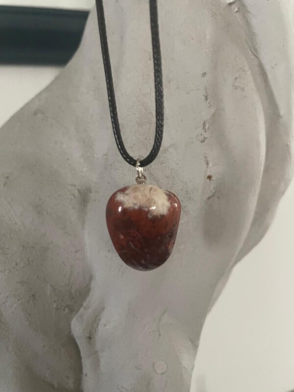 White topped deep Red Crystal Granite Stone Jewellery - main product image