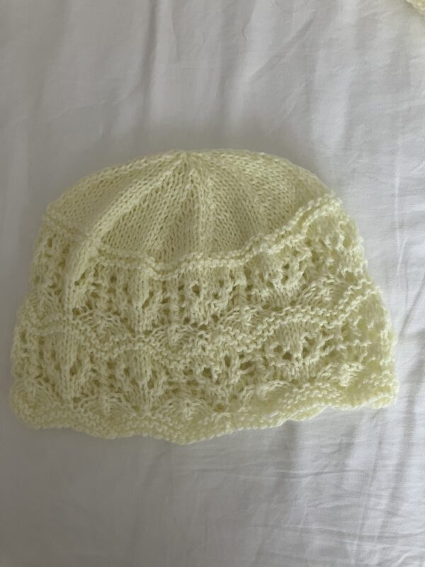 Cream Lacy matinee set. - product image 4