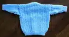 Hand Knitted Blue Cardigan – Chest 18″ (3 – 6 months) – New - product image 2